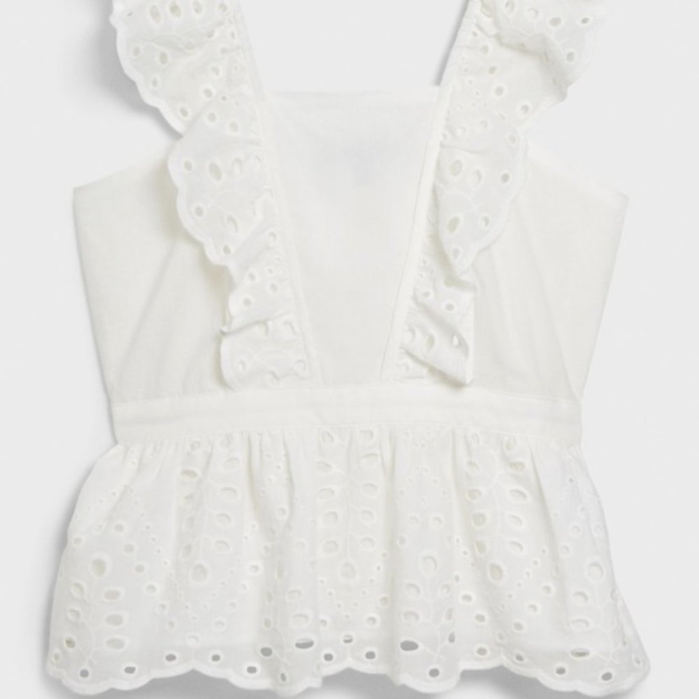 [NWT] Banana Republic Eyelet Peplum Top